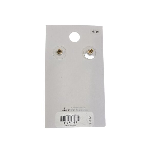 Express Women's Gold Plated Mother of Pearl Inlay Pieced Dangle Earrings NWT - Picture 3 of 3